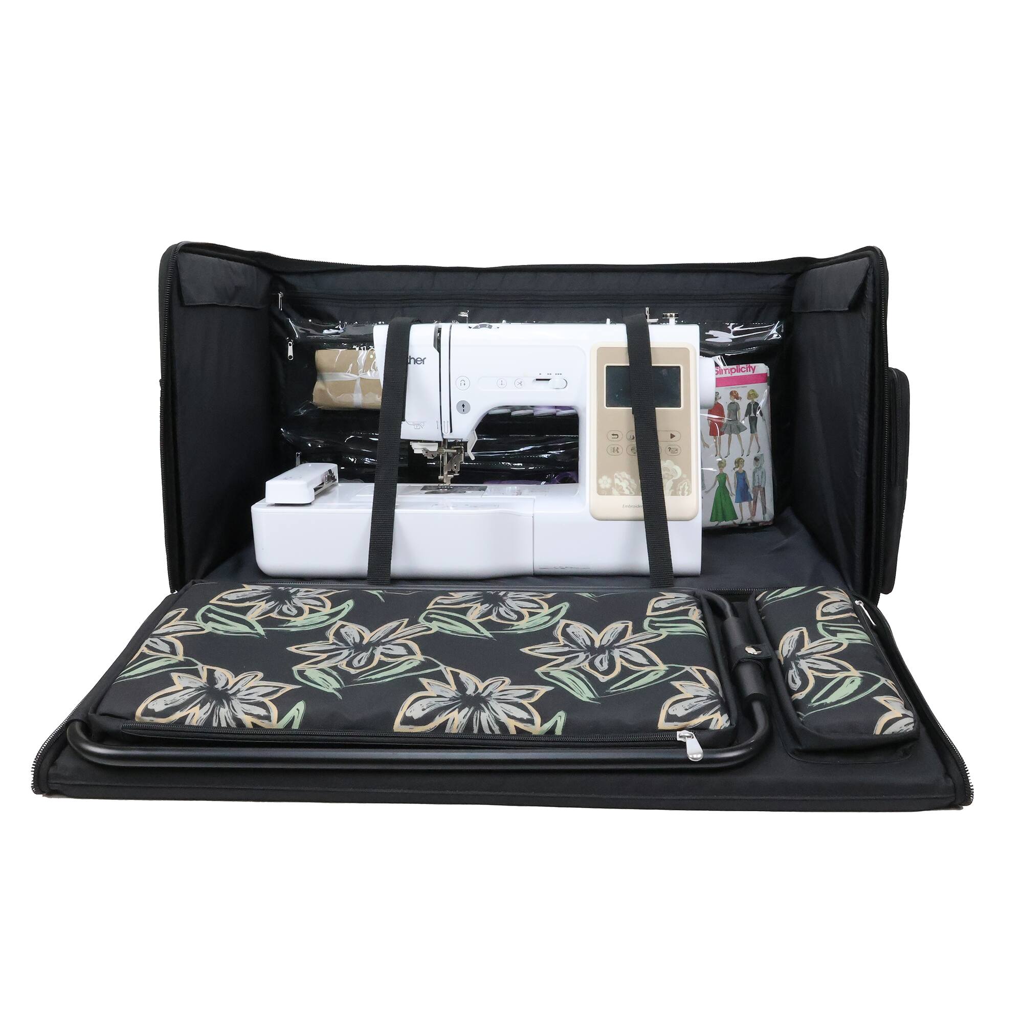 Everything Mary Floral Design Jumbo Rolling Craft Tote